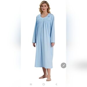 Women's Light Blue Nightgown KEYOCEAN NWT